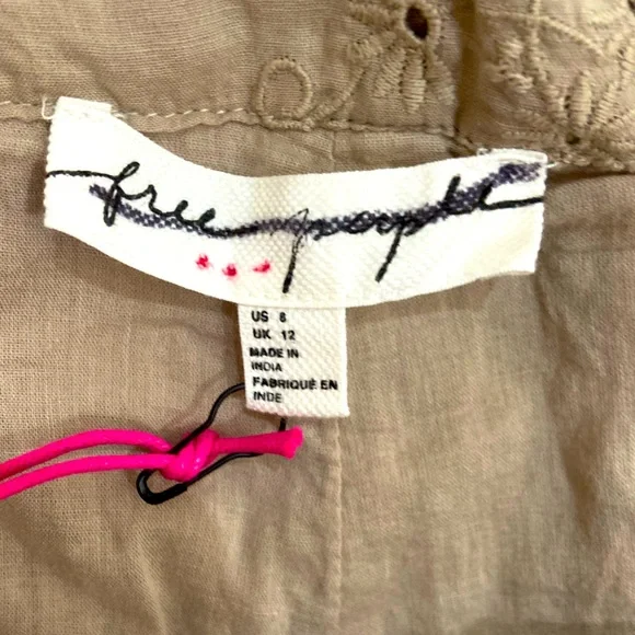 NWT Free People Sweet & Salty vest suit set. Patchwork. Cutwork. Textured Size 8 - Picture 13 of 14